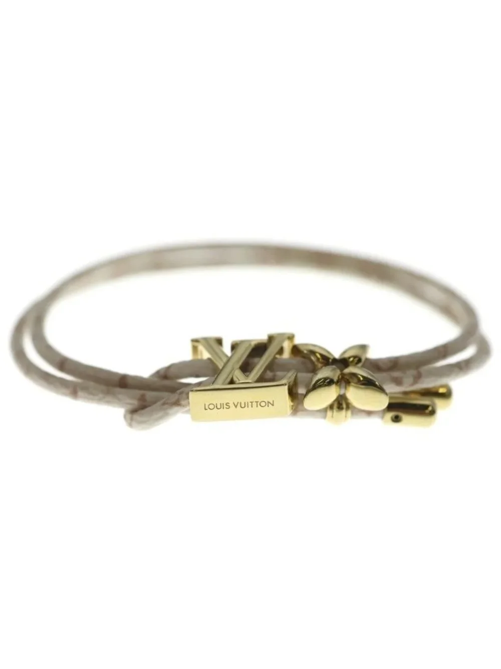 Louis Vuitton Bracelet LV Blue M Monogram Dune Bangle White